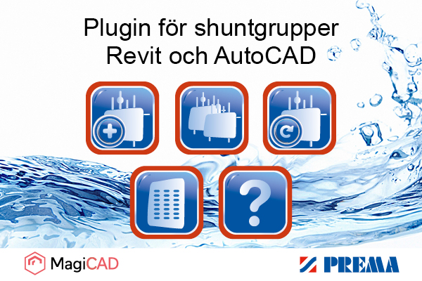 MagiCAD plugin för shuntgrupper – Revit, AutoCAD